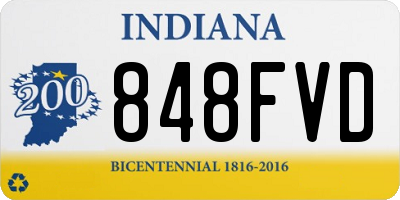 IN license plate 848FVD