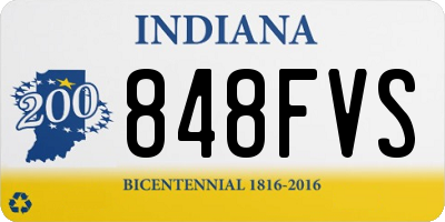 IN license plate 848FVS