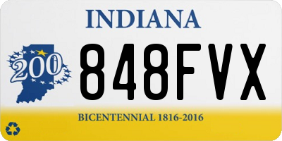 IN license plate 848FVX