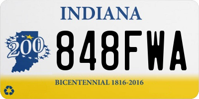 IN license plate 848FWA