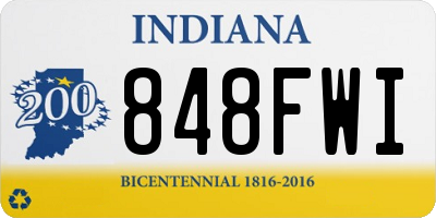 IN license plate 848FWI