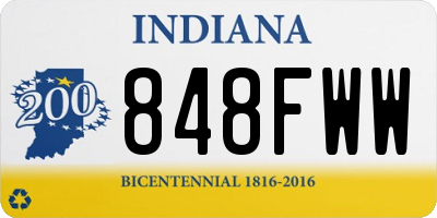 IN license plate 848FWW