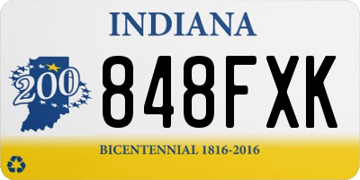 IN license plate 848FXK