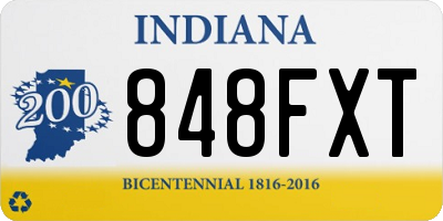 IN license plate 848FXT