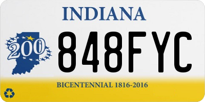 IN license plate 848FYC