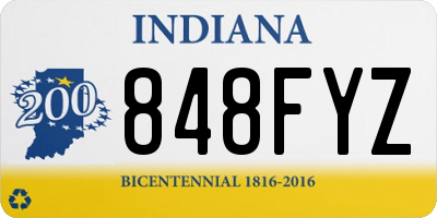 IN license plate 848FYZ