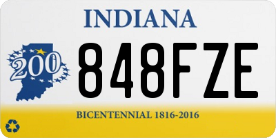 IN license plate 848FZE