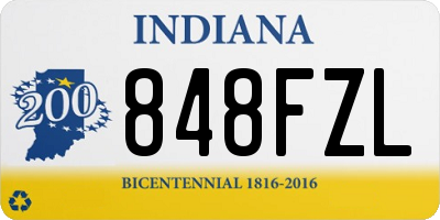 IN license plate 848FZL