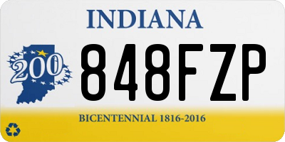 IN license plate 848FZP