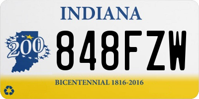 IN license plate 848FZW