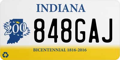 IN license plate 848GAJ