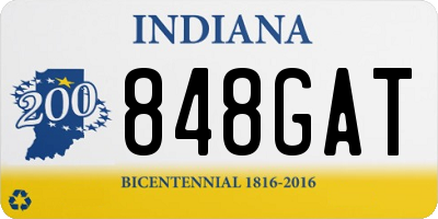 IN license plate 848GAT