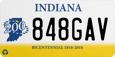 IN license plate 848GAV