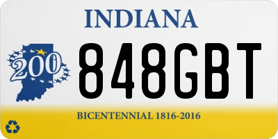 IN license plate 848GBT