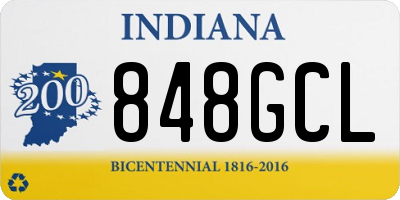 IN license plate 848GCL