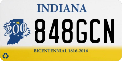 IN license plate 848GCN