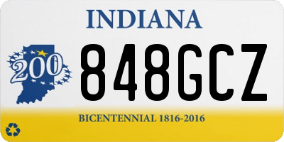 IN license plate 848GCZ