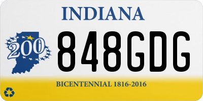 IN license plate 848GDG