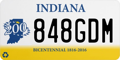 IN license plate 848GDM