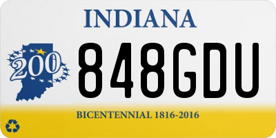 IN license plate 848GDU