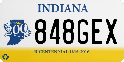 IN license plate 848GEX
