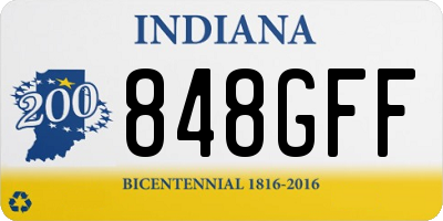 IN license plate 848GFF