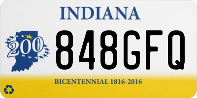 IN license plate 848GFQ