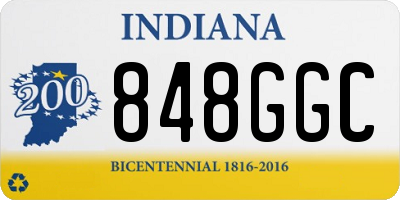 IN license plate 848GGC