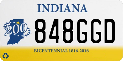 IN license plate 848GGD