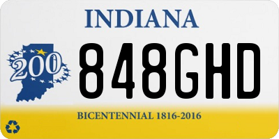 IN license plate 848GHD