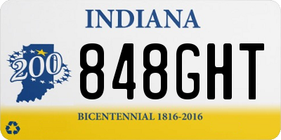 IN license plate 848GHT