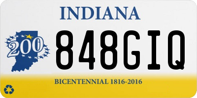 IN license plate 848GIQ
