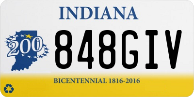 IN license plate 848GIV