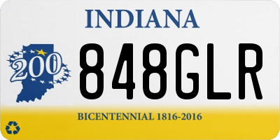 IN license plate 848GLR