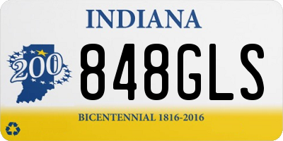 IN license plate 848GLS