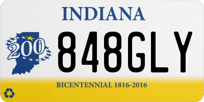IN license plate 848GLY