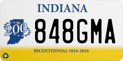 IN license plate 848GMA