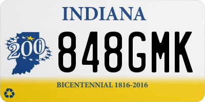 IN license plate 848GMK