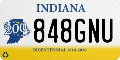 IN license plate 848GNU