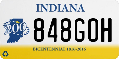 IN license plate 848GOH