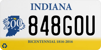 IN license plate 848GOU