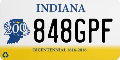 IN license plate 848GPF