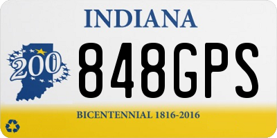 IN license plate 848GPS