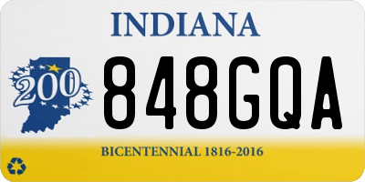 IN license plate 848GQA