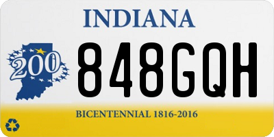 IN license plate 848GQH