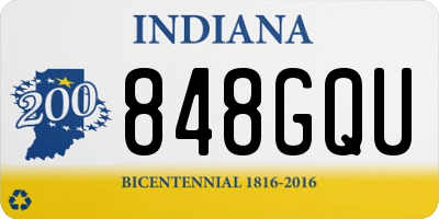 IN license plate 848GQU
