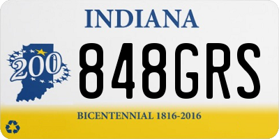 IN license plate 848GRS