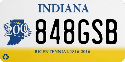 IN license plate 848GSB
