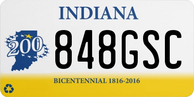 IN license plate 848GSC