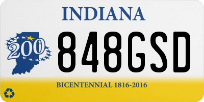 IN license plate 848GSD